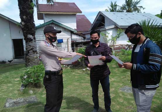 Cegah Karhutla, Polsek Bunut Sosialisasikan Maklumat Kapolda Riau di Bandar Petalang