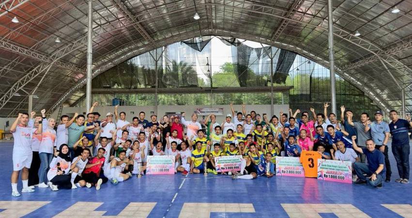 Tim KPS PKUS 1 Raih Juara Turnamen Futsal Antar Cabang BRK Syariah