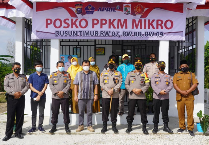 Polres Pelalawan Tinjau Pelaksanaan Vaksinasi dan Pos PPKM