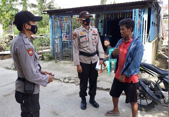 Polsubsektor Pelalawan Lakukan Operasi Yustisi di Desa Lalang Kabung