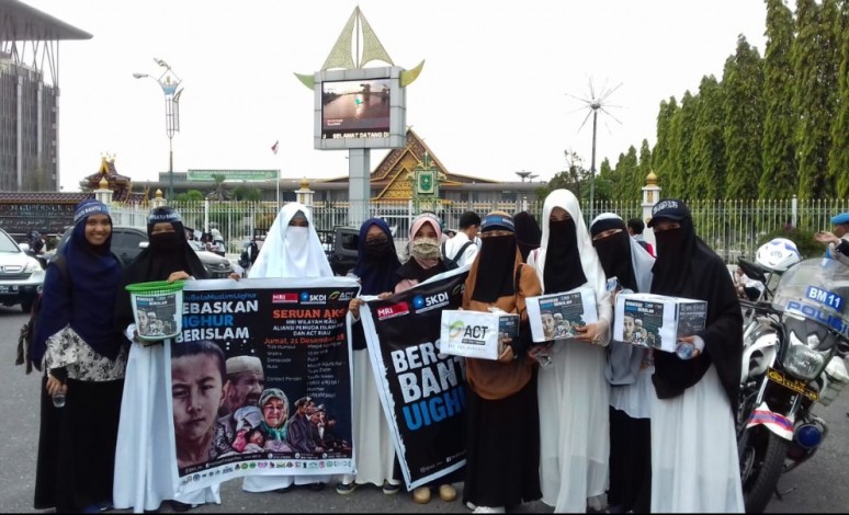 Aliansi Pemuda Islam dan MRI-ACT Riau Gelar Aksi Solidaritas untuk Muslim Uighur