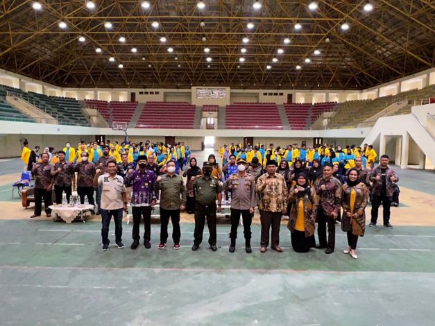 Ratusan Mahasiswa Fakultas Hukum Unilak Ikuti Program KBM di Kecamatan Tualang