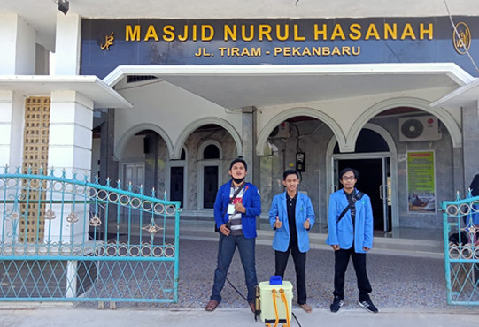 Mahasiswa KKN Dari Rumah UIN Suska Kerjasama dengan Masjid Cegah Covid-19