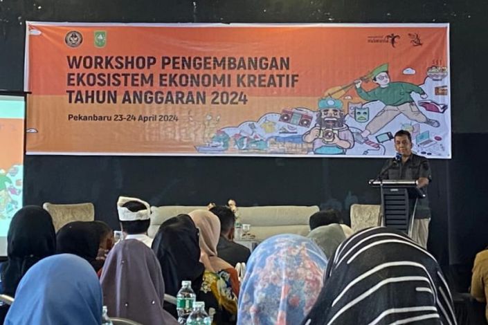 Workshop Pengembangan Ekosistem Ekonomi Kreatif di Riau Diikuti Puluhan Insan Ekraf