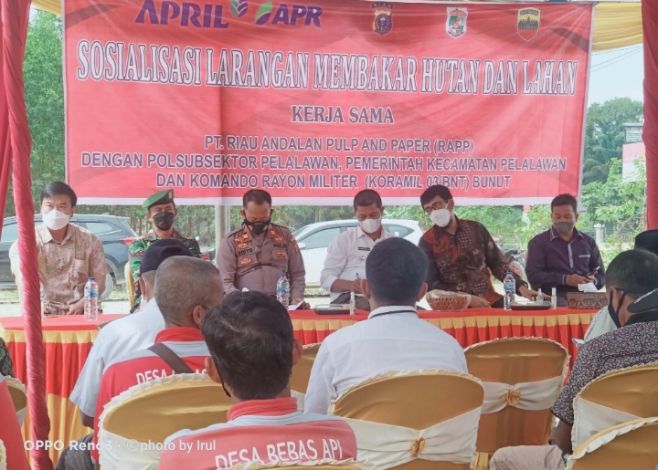 PT RAPP Bekerjasama Polsubsektor Tingkatkan Kesadaran Masyarakat Lewat Sosialisasi Karhutla