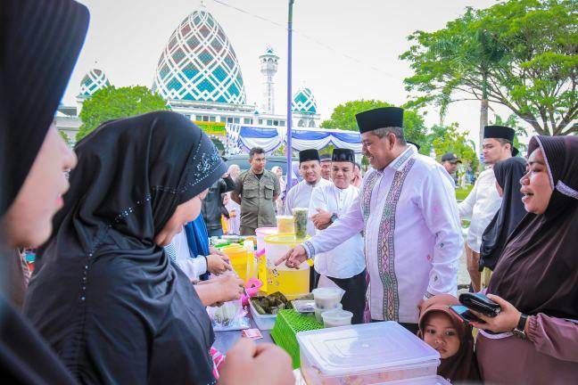 Pindah Tempat, Bupati Siak Kunjungi Lokasi Pasar Ramadan Baru