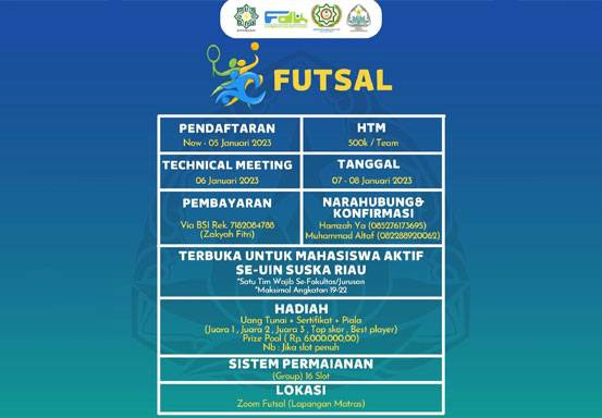 Jurusan Bimbingan Konseling Islam UIN Suska Riau Gelar Turnamen Futsal