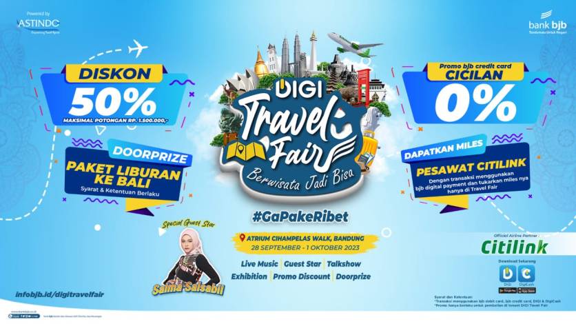 Dukung Pertumbuhan Pariwisata, Bank BJB Kolaborasi dengan Citilink Gelar DIGI Travel Fair
