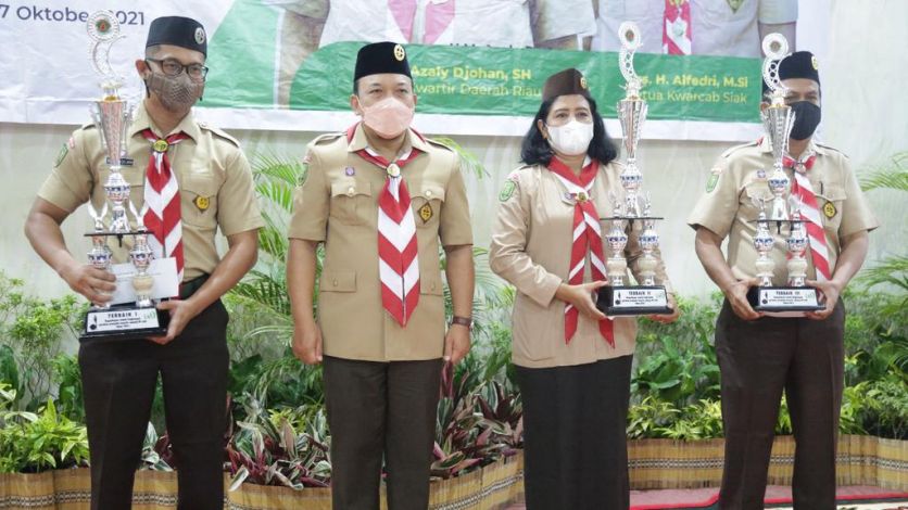 Tiga Kwarcab di Siak Raih Penghargaan Gugus Depan Terbaik Ramah Lingkungan Regional Sumatera
