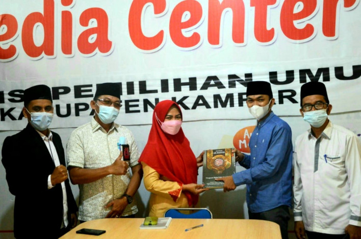KPU Kampar Terima Kunjungan Calon Kandidat Dewan Keagamaan Sahabat Polisi DPW Riau