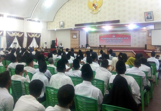272 KPPS Pemilu 2019 se-Kecamatan Bangko Dilantik