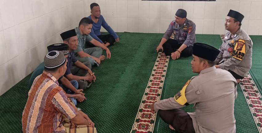 Polsek Senapelan Gandeng Jemaah dan Masyarakat Masjid Nurul Islam Sukseskan Pemilu Damai 2024