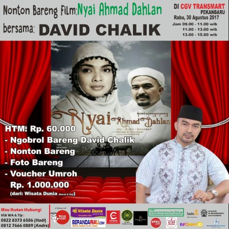 Dodon: David Chalik Akan Datang Nobar Film Nyai Ahmad Dahlan di Pekanbaru