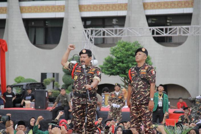 Ribuan Banser Riau Siap Hadapi Perongrong NKRI