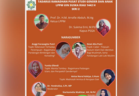 Menampilkan Karya Ilmiyah Mahasiswa dan Alumni, Tadarus Ramadhan Seri ke-2 PSGA UIN Suska Riau Tuai Pujian