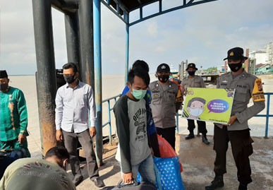 Polsek Kuala Kampar Imbau Warga Penyalai Tetap Ikuti Protokol Kesehatan