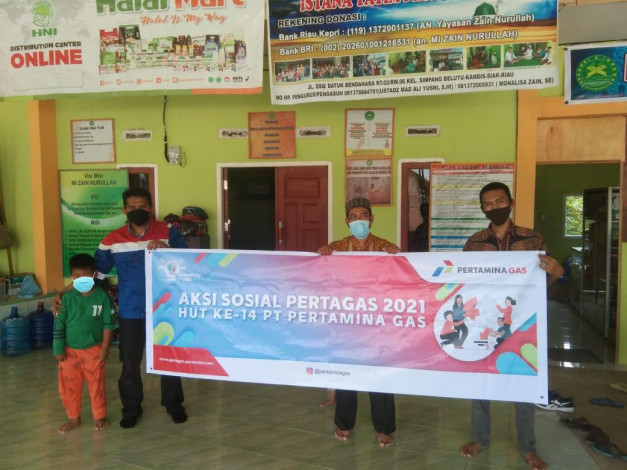 Pertagas Salurkan Bantuan Sosial dan Ekonomi di 5 Daerah di Riau