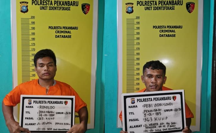 Dor! Dua Pelaku Kejahatan di Pekanbaru Ditembak Polisi
