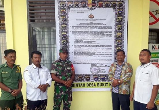 TNI di Kampar Terjun ke Masyarakat Sosialisasi Pencegahan Covid-19