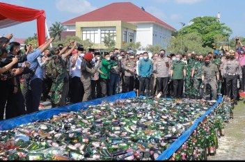 Operasi Cipta Kondisi Jelang Ramadan, Polda Riau Musnahkan Miras, Narkoba, dan Knalpot Brong