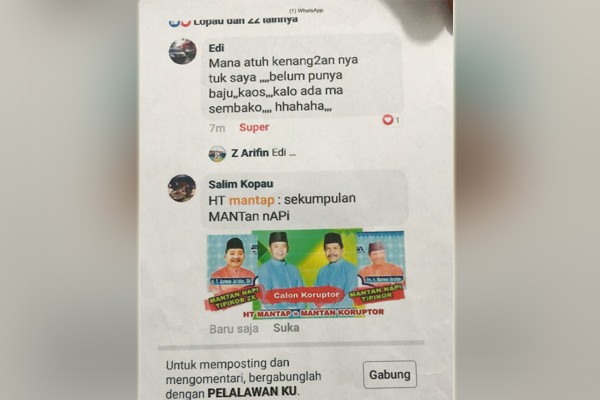 Pemilik Akun FB Salim Kopau Dipolisikan Gara-gara Komentari Postingan