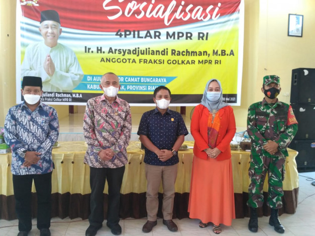 Andi Rachman Sosialisasi 4 Pilar di Lumbung Padi Riau