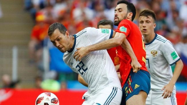 Bermain Imbang 90 Menit, Laga Spanyol vs Rusia Berlanjut ke Babak Tambahan