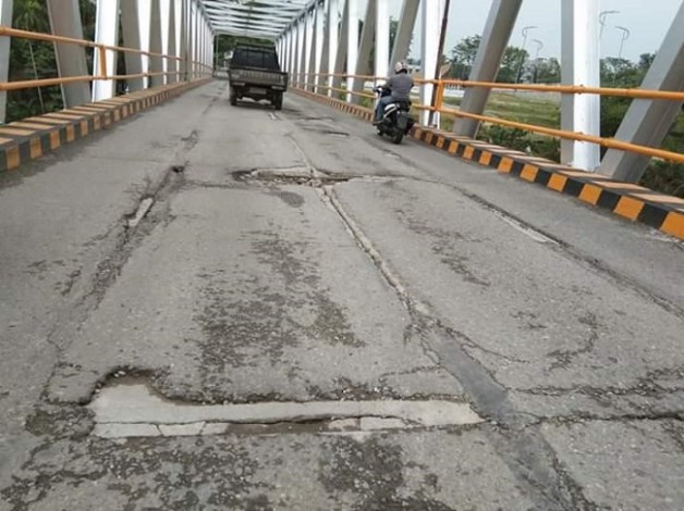 Jembatan Bangkinang-Petapahan Ditutup Selama Dua Pekan