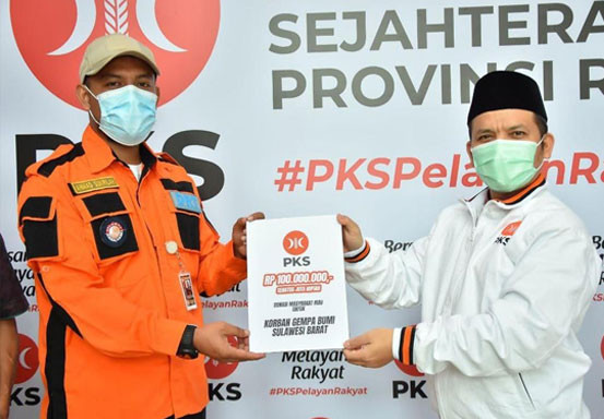 PKS Riau Salurkan Donasi untuk Korban Bencana Gempa di Sulawesi Barat