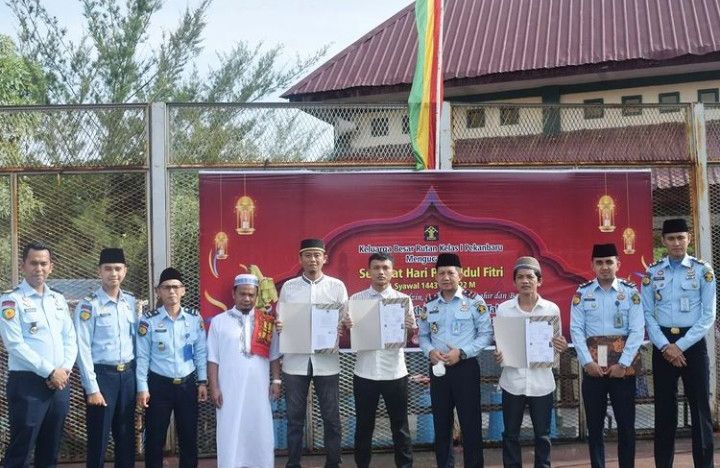 6.771 Warga Binaan di Riau Terima Remisi Idulfitri, 31 Orang Langsung Bebas