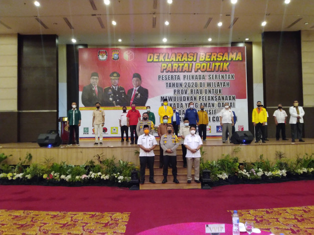 Sukseskan Pilkada di Riau, Parpol Peserta Pilkada Deklarasi Damai