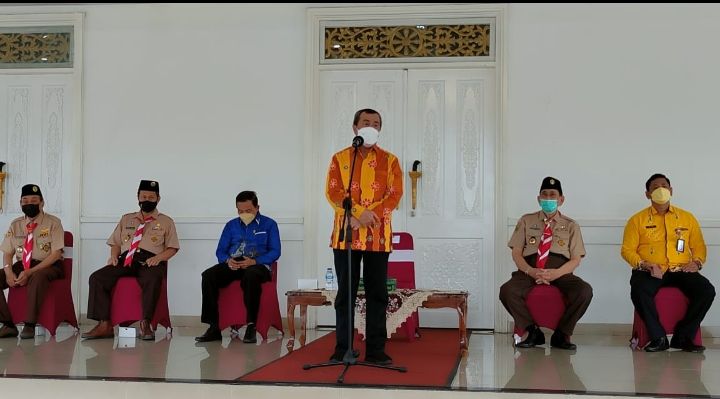 Lepas Kontingen Perkemahan Wirakarya Nasional, Ini pesan Gubernur Riau