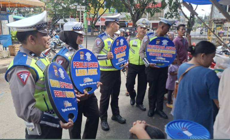 Polresta Pekanbaru Ajak Pedagang Sukseskan Pemilu 2024