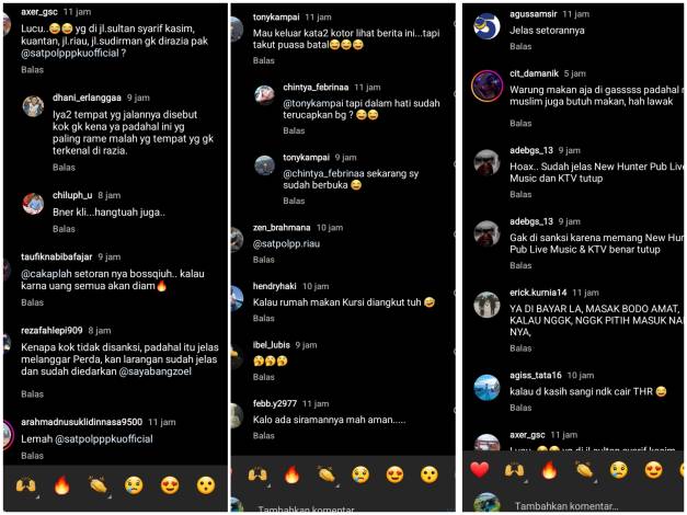Satpol PP Pekanbaru Dirujak Netizen karena Tak Beri Sanksi THM Buka saat Ramadan, Warganet: Terima Setoran?