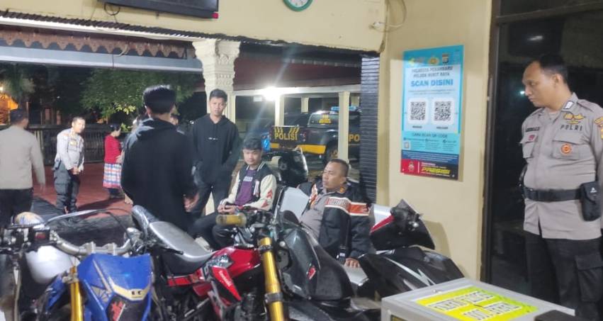 Razia Balap Liar dan Knalpot Brong, Polisi Pekanbaru Amankan Empat Sepeda Motor