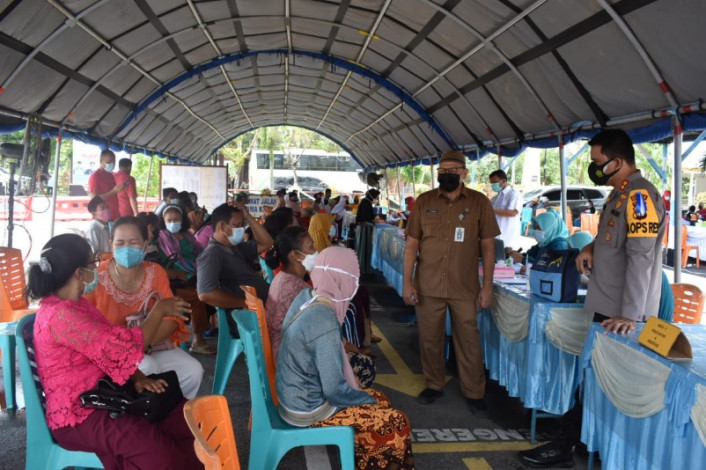 Polres Inhu Fasilitasi Vaksinasi Ratusan Purnawirawan dan Masyarakat Lansia