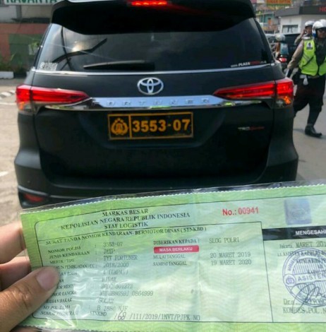 Fortuner Pelat Polisi Ditilang, Polri: Itu Mobil Pribadi