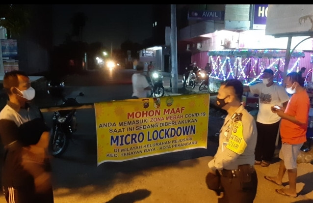 Kelurahan Rejosari Pekanbaru Micro Lockdown, 7 Titik Lokasi Jalan Berikut Ditutup