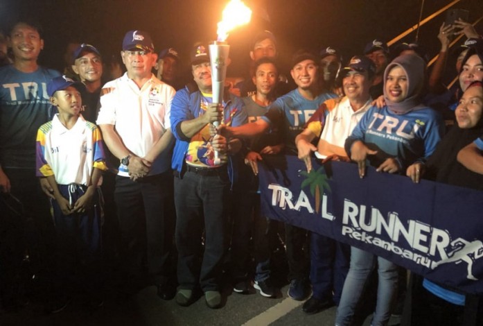 Trail Runners Pekanbaru Turut Kawal Obor Asian Games 2018