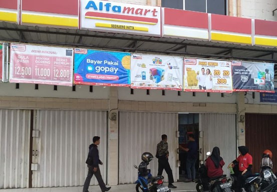 Alfamart di Jalan Soekarno Hatta Dibobol, Pelaku Potong Gembok dan Rantai Ruko