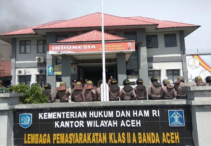 Lembaga Pemasyarakatan Terbakar di Banda Aceh