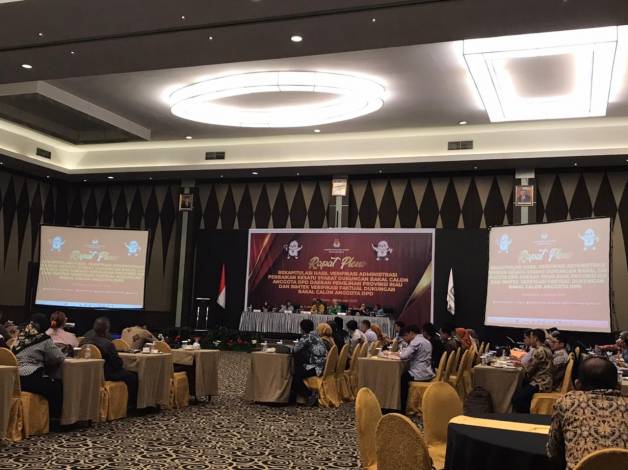 Rapat Pleno KPU Riau, Tujuh Balon DPD RI Tak Lulus Verifikasi Administrasi