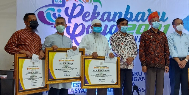 Masjid Raudhatul Jannah Juara Pertama Penerapan Prokes di Pekanbaru