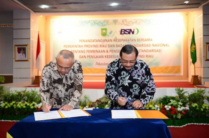 Pemprov Riau MoU Pengembangan Standarisasi dan Penilaian dengan BSN