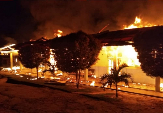 Pesantren Madinatul Munawarah di Pelalawan Terbakar