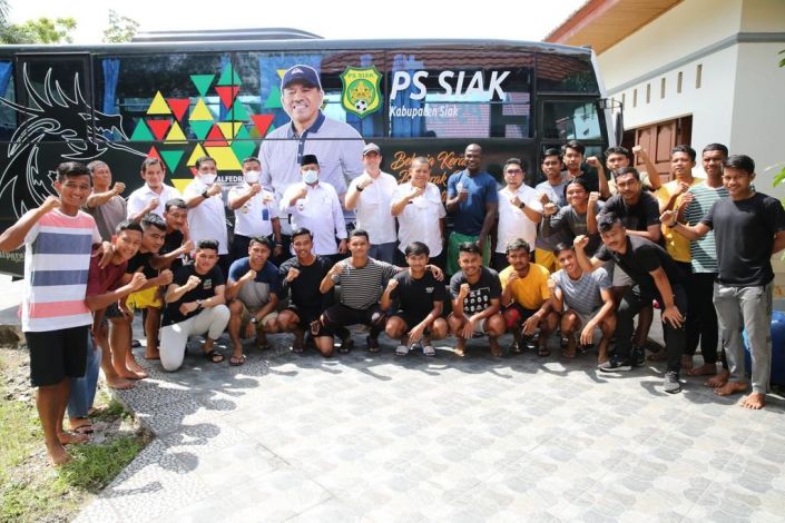 Berlaga di Liga 3 Asprov Riau, PS Siak dapat Dukungan dari Ghimbam Mania dan Bupati