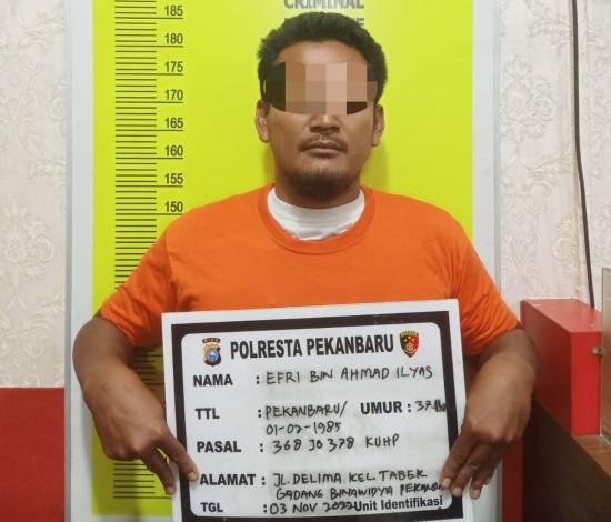 Ngaku-ngaku Ketua RT, Dua Pelaku Pemerasan Toko di Pekanbaru Ditangkap Polisi