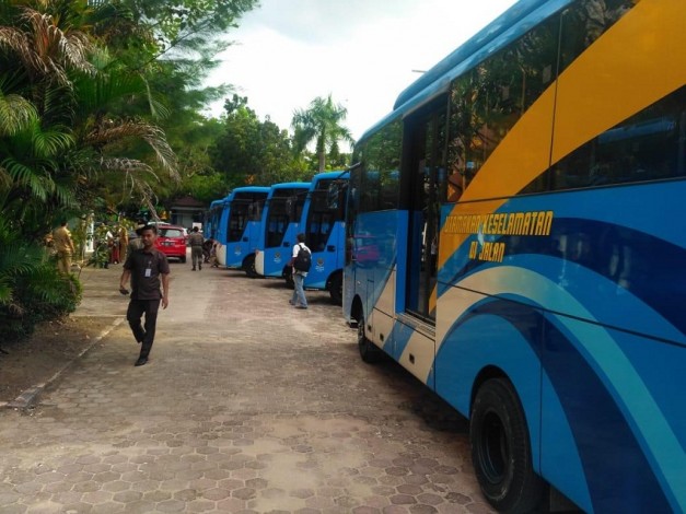 10 Bus TMP Bantuan Kemenhub RI Tiba di Pekanbaru