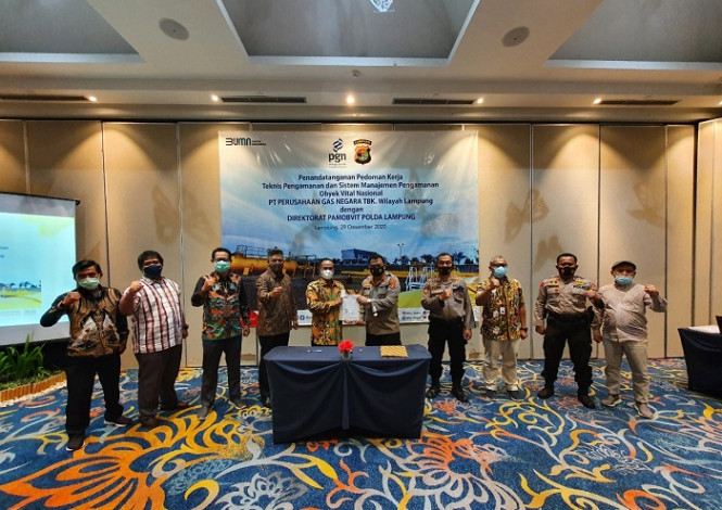 Jaga Pengamanan Obvitnas Lampung, PGN Kerjasama dengan Polda Lampung