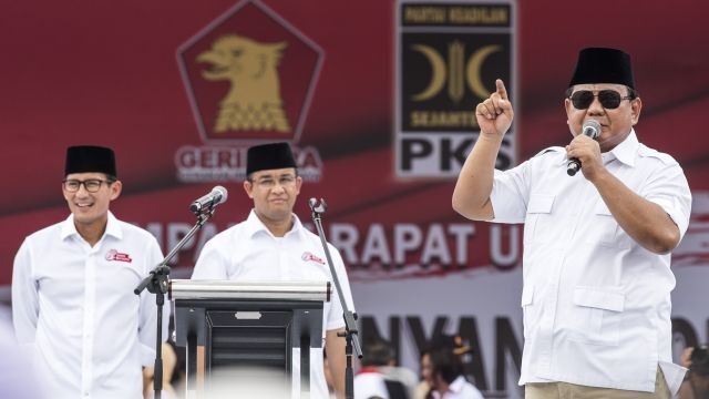 Hadiri Kampanye Akbar, Prabowo: Kalau Kalian Ingin Saya Jadi Presiden, Anies-Sandi Harus Menang